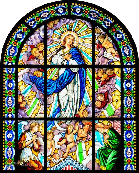 Immaculate Conception Stained Glass Window